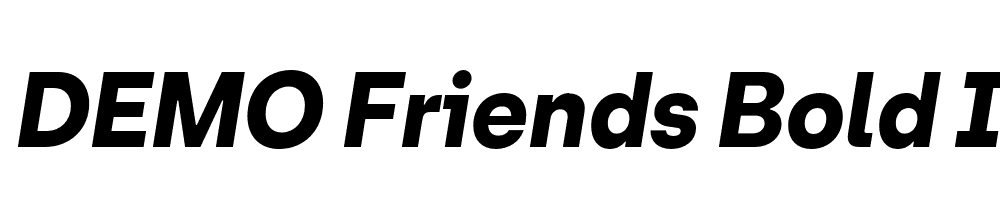 FSP DEMO Friends Bold Italic