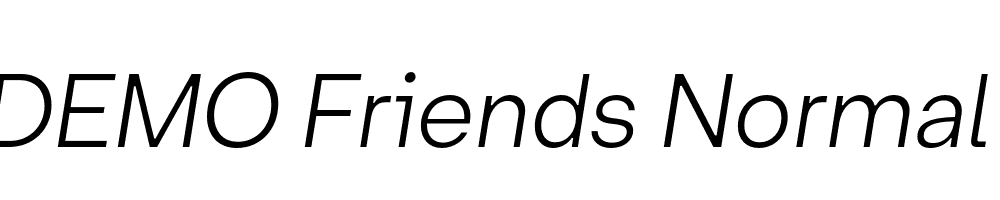 FSP DEMO Friends Normal Italic