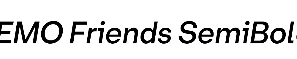 FSP DEMO Friends SemiBold Italic