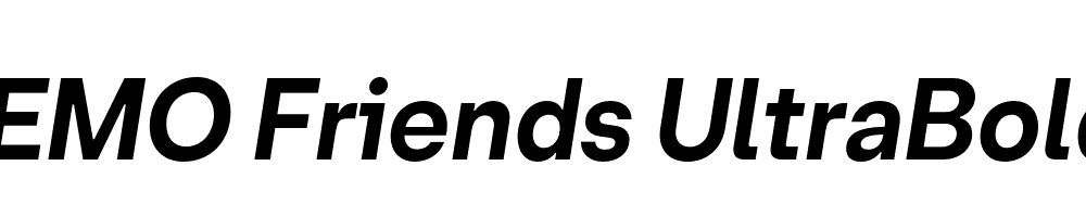 FSP DEMO Friends UltraBold Italic