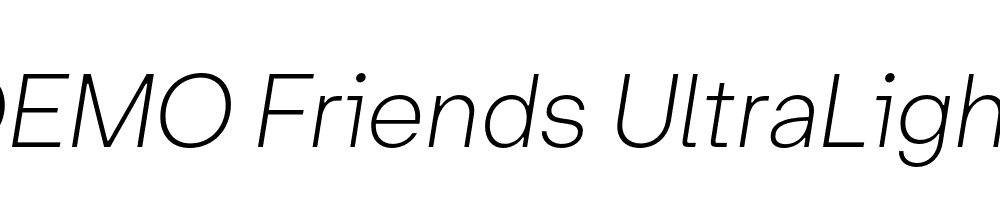 FSP DEMO Friends UltraLight Italic