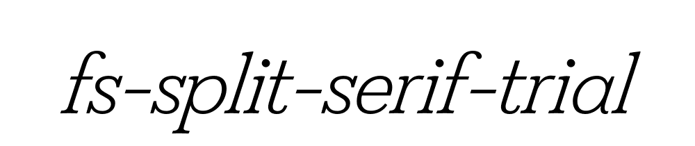 Fs Split Serif Trial