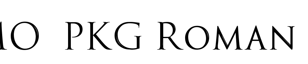 Fsp Demo Pkg Roman Capitals