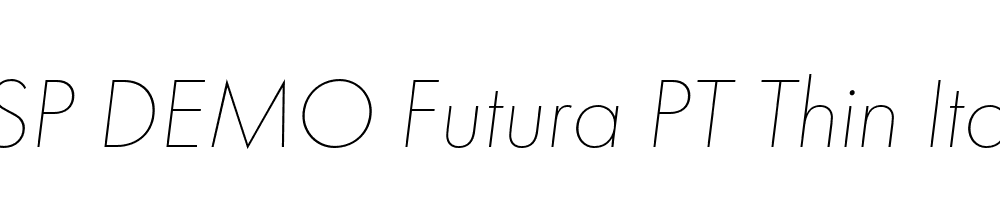 FSP DEMO Futura PT Thin Italic