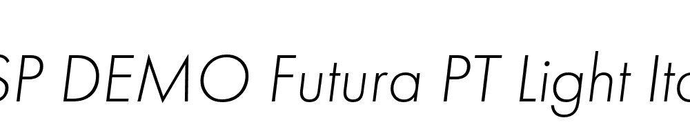 FSP DEMO Futura PT Light Italic