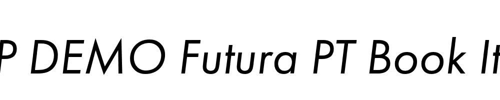 FSP DEMO Futura PT Book Italic