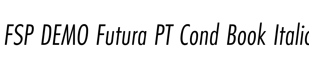 FSP DEMO Futura PT Cond Book Italic