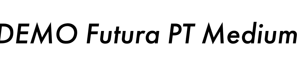 FSP DEMO Futura PT Medium Italic