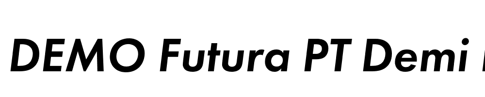 FSP DEMO Futura PT Demi Italic