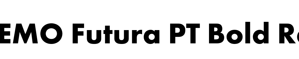 FSP DEMO Futura PT Bold Regular