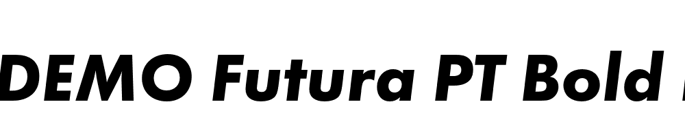 FSP DEMO Futura PT Bold Italic