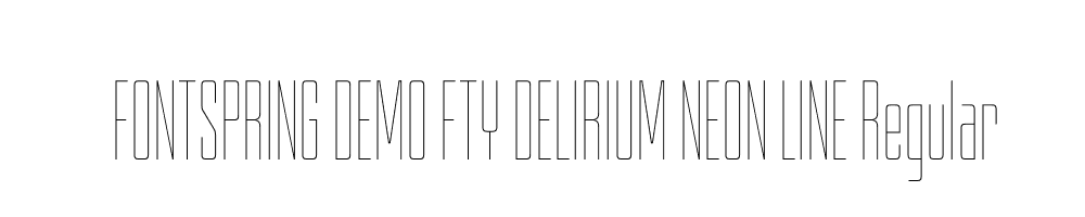  DEMO FTY DELIRIUM NEON LINE Regular