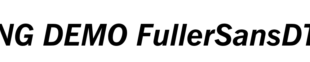  DEMO FullerSansDT Bold Italic