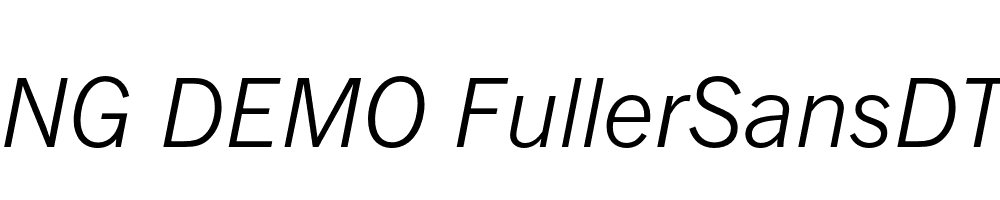  DEMO FullerSansDT Light Italic