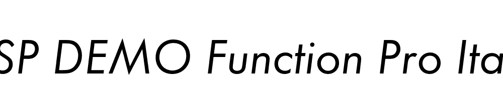 FSP DEMO Function Pro Italic