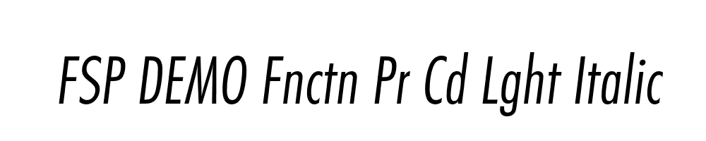 FSP DEMO Fnctn Pr Cd Lght Italic