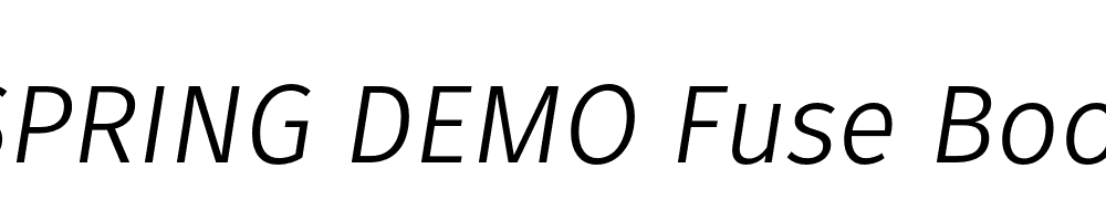  DEMO Fuse Book Italic