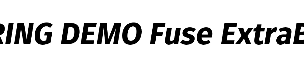  DEMO Fuse ExtraBold Italic