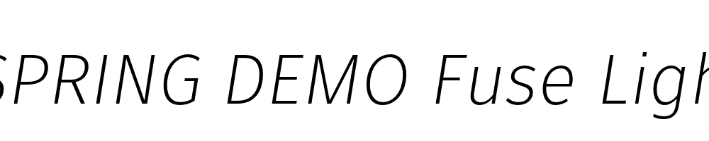  DEMO Fuse Light Italic