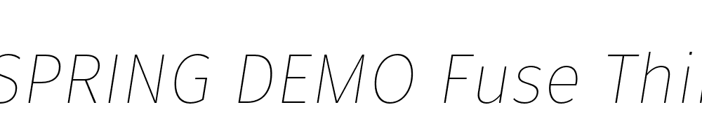  DEMO Fuse Thin Italic