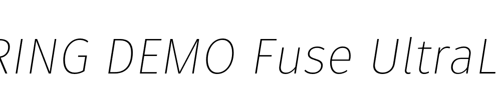  DEMO Fuse UltraLight Italic