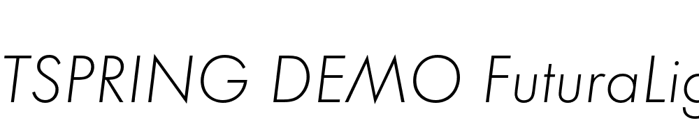  DEMO FuturaLig Italic