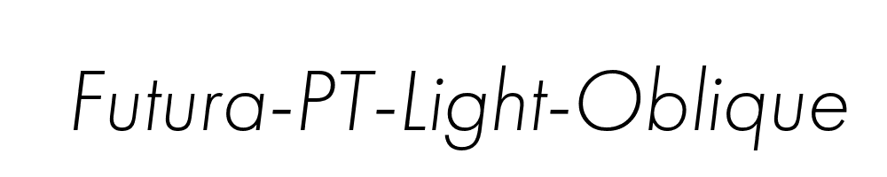 Futura-PT-Light-Oblique