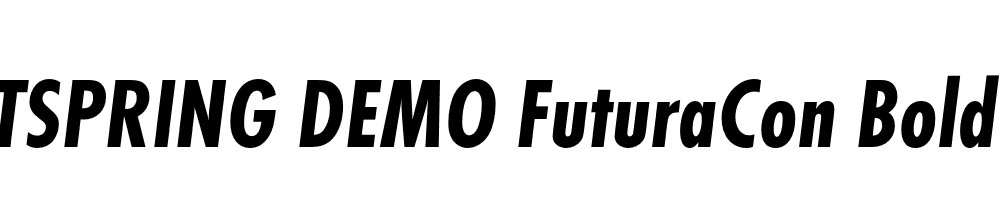  DEMO FuturaCon Bold Italic