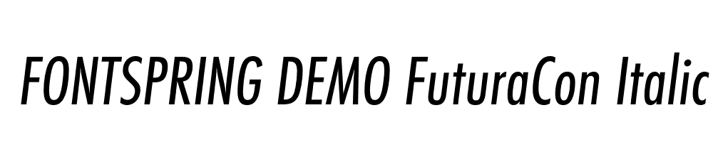  DEMO FuturaCon Italic