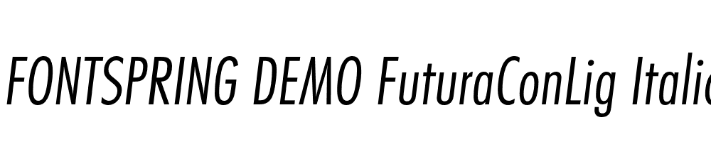  DEMO FuturaConLig Italic