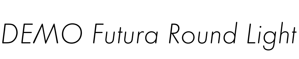 FSP DEMO Futura Round Light Italic