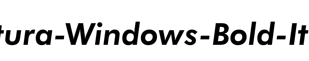 Futura-Windows-Bold-Italic