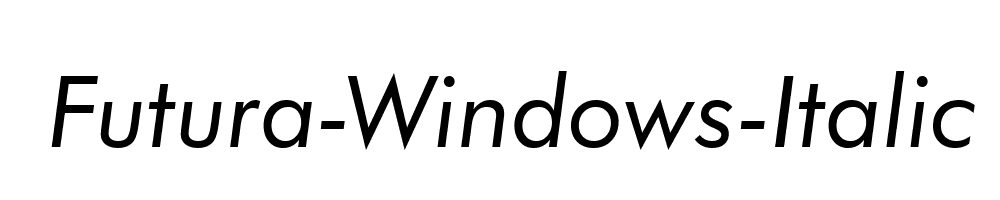 Futura-Windows-Italic