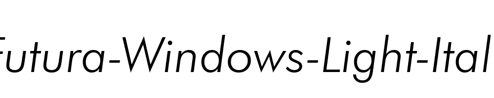 Futura-Windows-Light-Italic