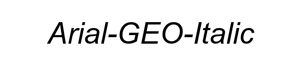 Arial-GEO-Italic