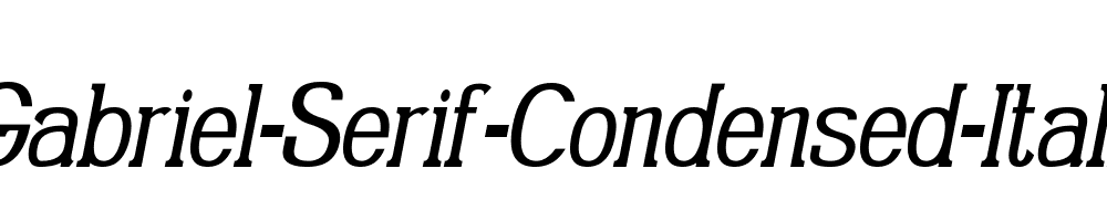 Gabriel-Serif-Condensed-Italic