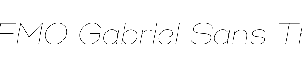 FSP DEMO Gabriel Sans Thin Italic