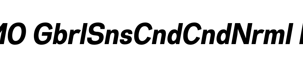 FSP DEMO GbrlSnsCndCndNrml Bold Italic