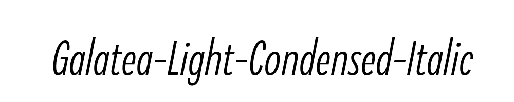 Galatea-Light-Condensed-Italic