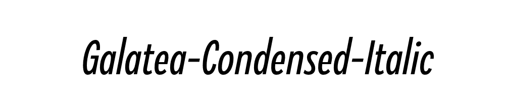 Galatea-Condensed-Italic