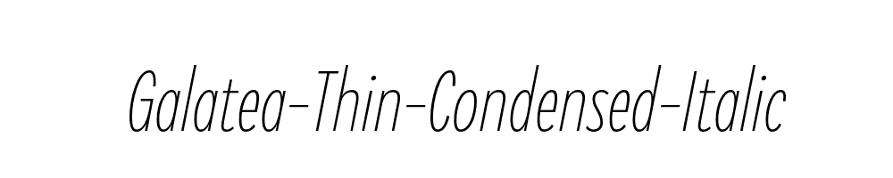 Galatea-Thin-Condensed-Italic