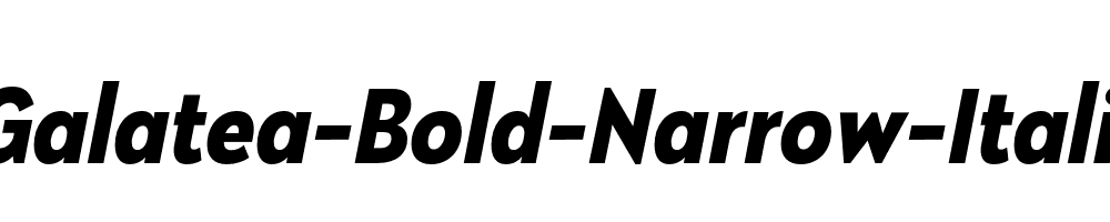 Galatea-Bold-Narrow-Italic