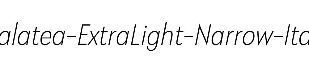 Galatea-ExtraLight-Narrow-Italic