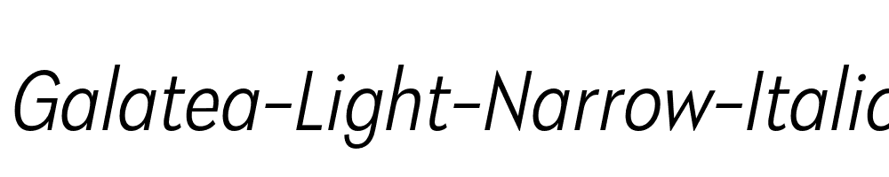 Galatea-Light-Narrow-Italic