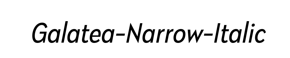 Galatea-Narrow-Italic