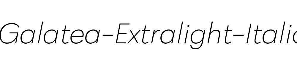 Galatea-Extralight-Italic