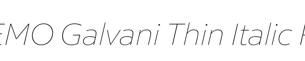 FSP DEMO Galvani Thin Italic Regular