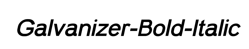 Galvanizer-Bold-Italic