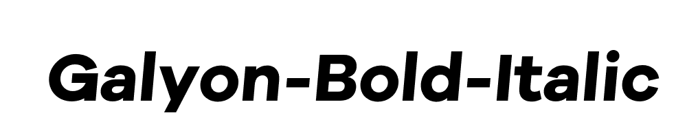 Galyon-Bold-Italic