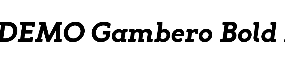 FSP DEMO Gambero Bold Italic